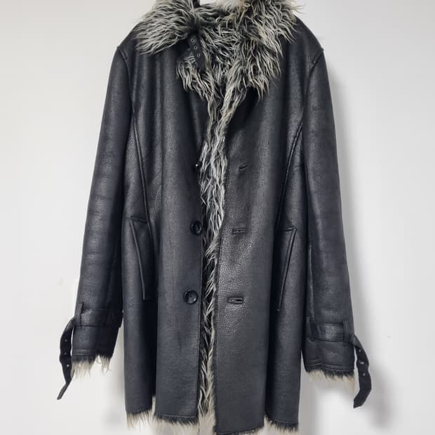 Semantic Design Fur-Trimmed Coat