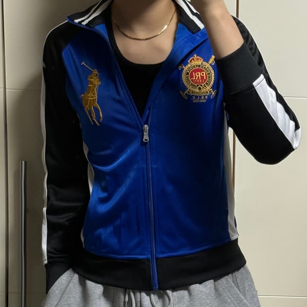 폴로 랄프로렌 빅포니 블루 져지 집업 