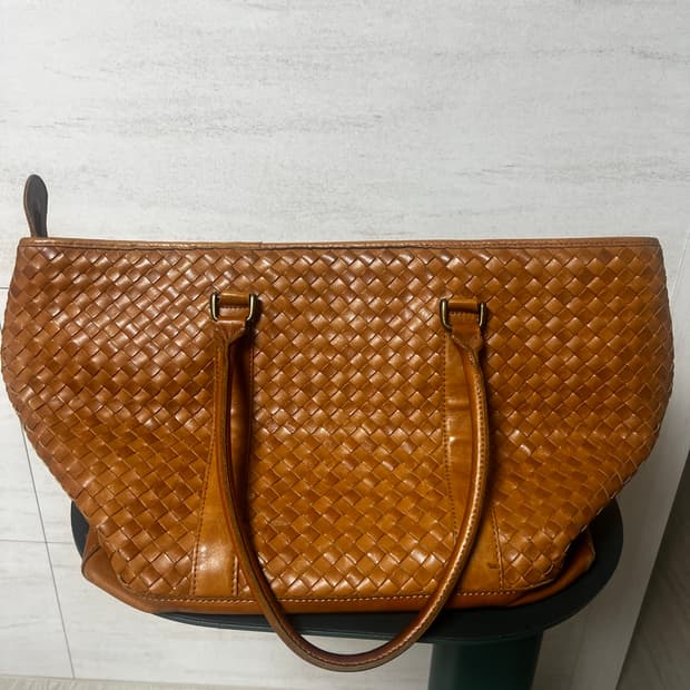 LL Bean 엘엘빈 위빙 레더 토트백 라지 브라운