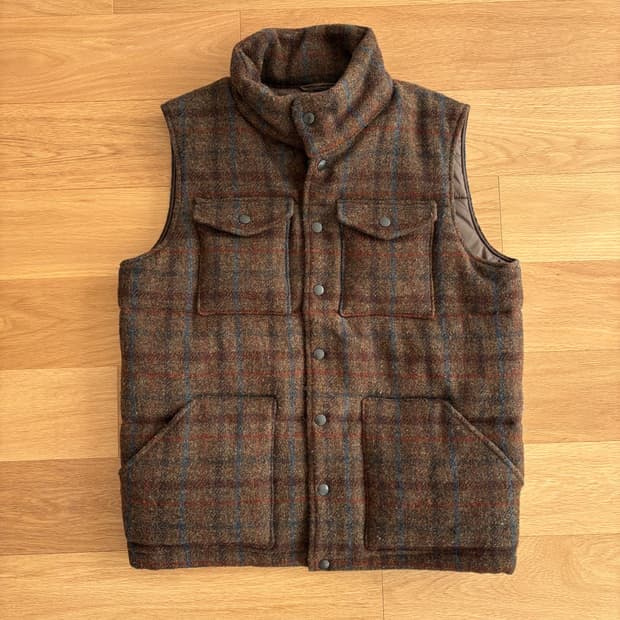 해리스 트위드 베스트 조끼 L