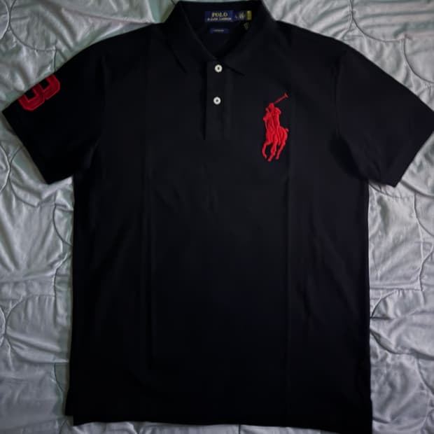 폴로 랄프로렌 빅포니 폴로 티셔츠 블랙 L사이즈