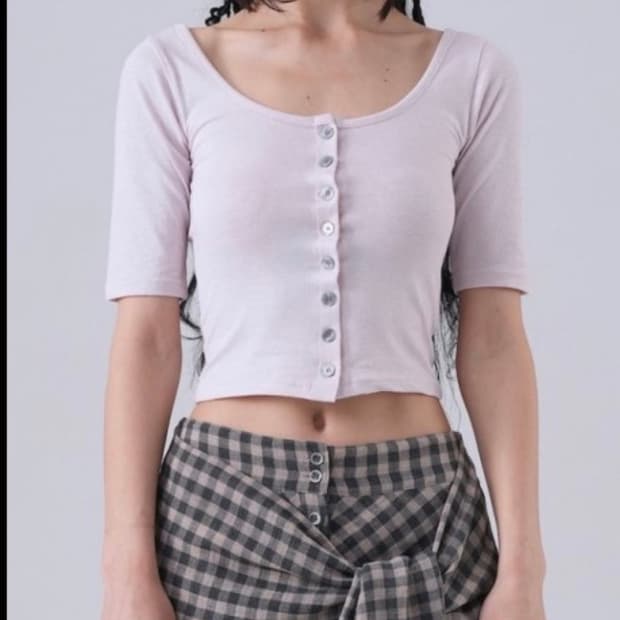 Tense dance 핑크 가디건