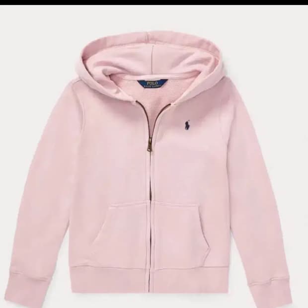 폴로 베이비핑크 후드집업