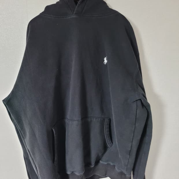 가슴64) 폴로 후드티 블랙