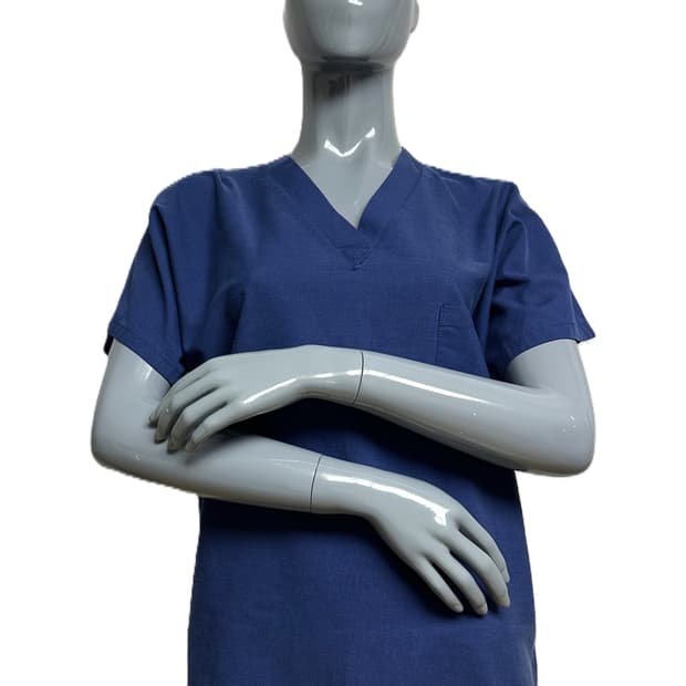 미국 미군 여군용 수술복 간호사 군의관 브이넥 반팔 티셔츠 (S)