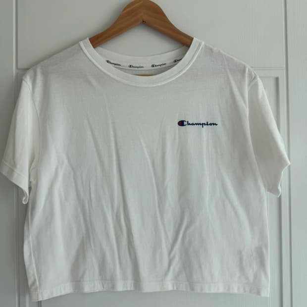 챔피온 크롭 반팔티