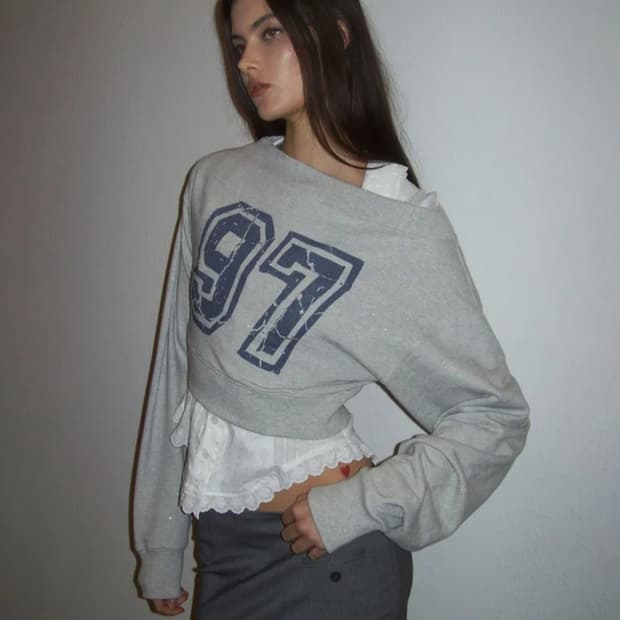 Sculptor 스컬프터 오프숄더 크롭 스웻셔츠 S