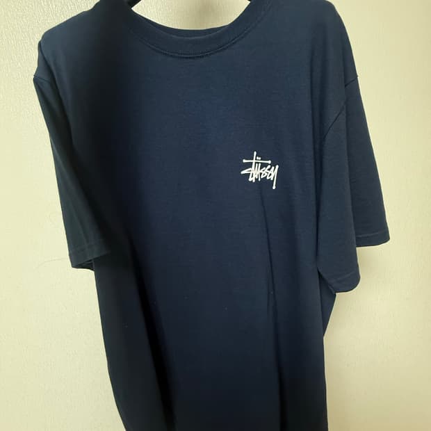 스투시 베이직 반팔 네이비