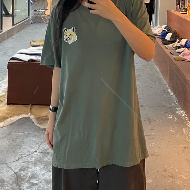 메종키츠네 빅 파스텔 폭스 반팔 H422