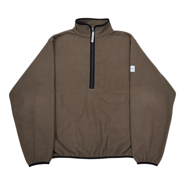 디스이즈네버댓 플리스 하프집업 풀오버 브라운 S