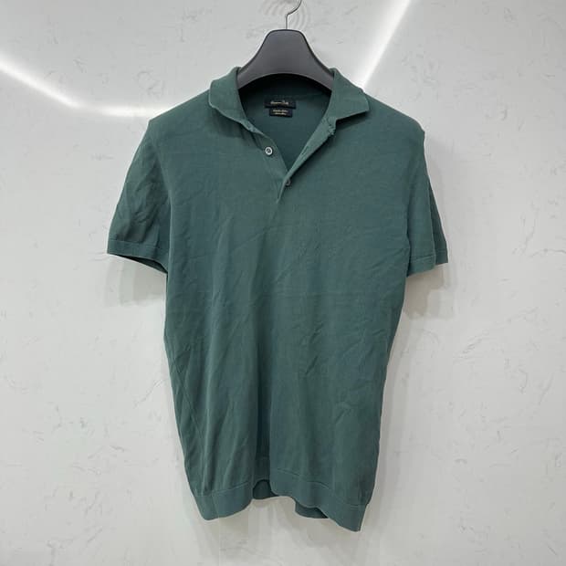 마시모두띠 Massimo Dutti 코튼 니트 카라 폴로티 M 95
