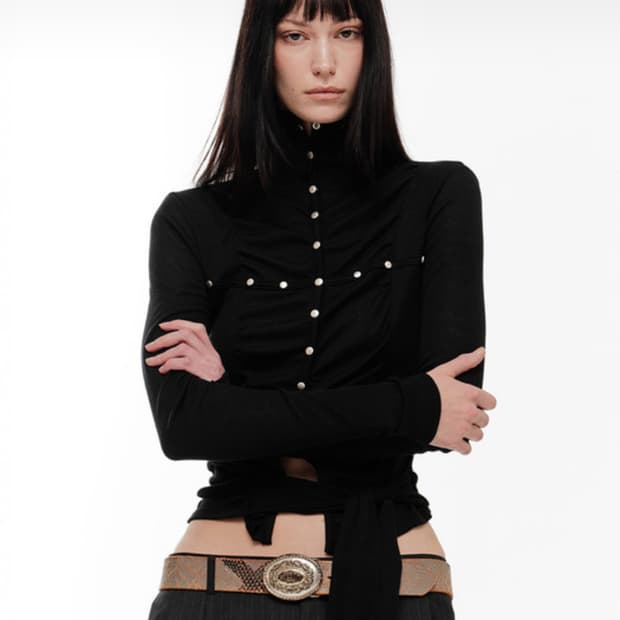 2000 Archives 레나 셔링 하이넥 탑