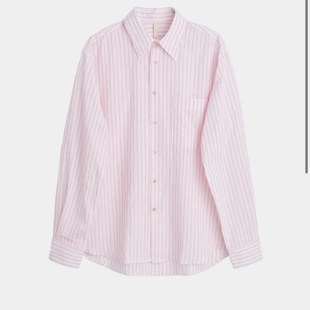 [L] sunflower 핑크 핀스트라이프 셔츠