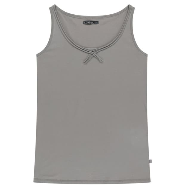 코이세이오038 raw edge sleeveless gray