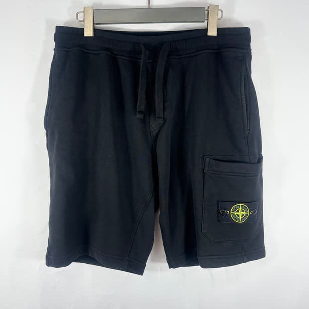 (25SS)스톤아일랜드 오가닉 버뮤다 쇼츠 반바지 블랙L