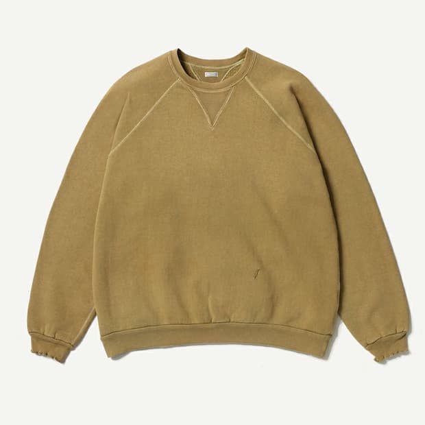 [3] a.presse 아프레쎄 더블 v 스웻셔츠 골드