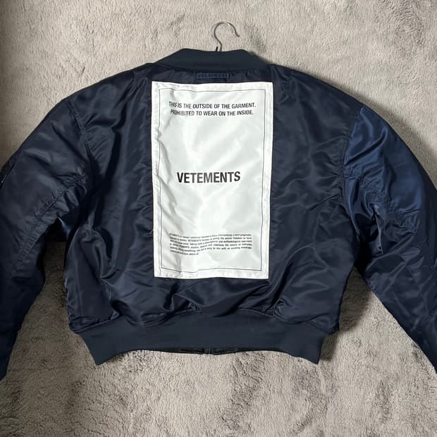 베트멍 마원 리버시블 크롭 봄버 자켓 L 사이즈