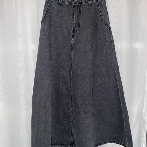 흑청 맥시 스커트