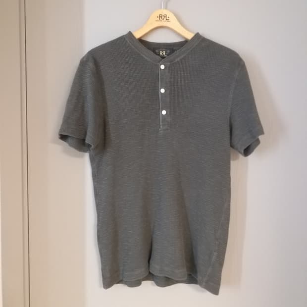 RRL 더블알엘 와플 헨리넥 반팔 L