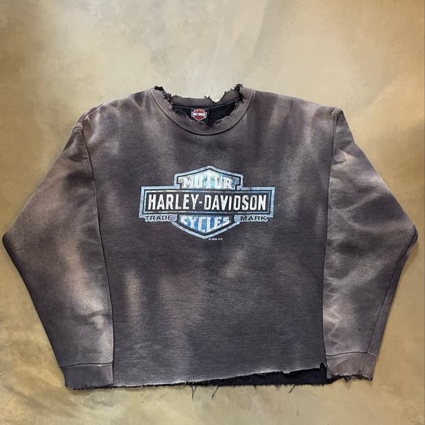 00's Harley Destoryed sun bleached sweat