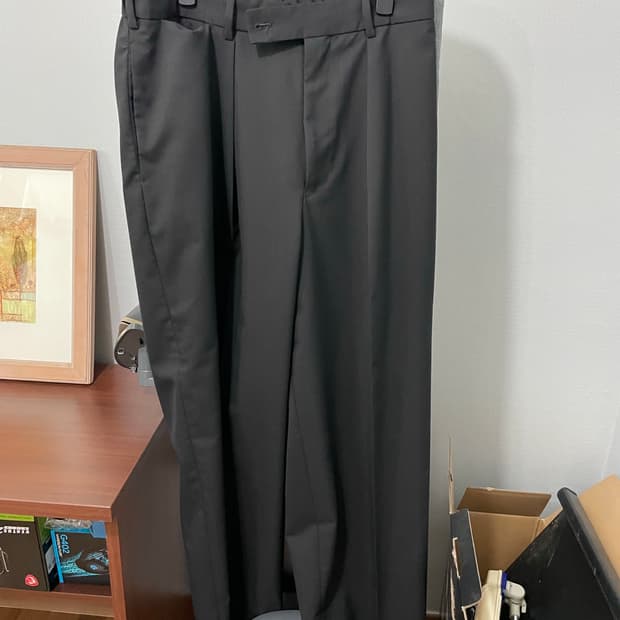 마카웨어 밀리터리 섬머울 와이드 팬츠 블랙 F