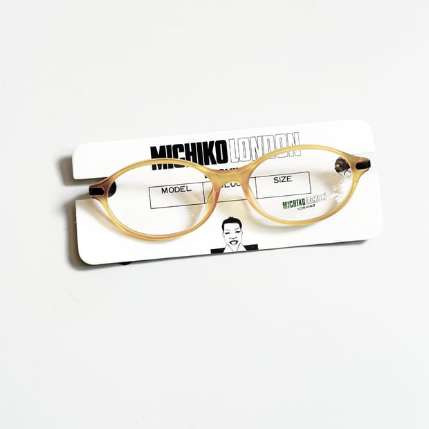 90s 미치코 코시노 런던 뿔테 오벌 프레임 빈티지 안경