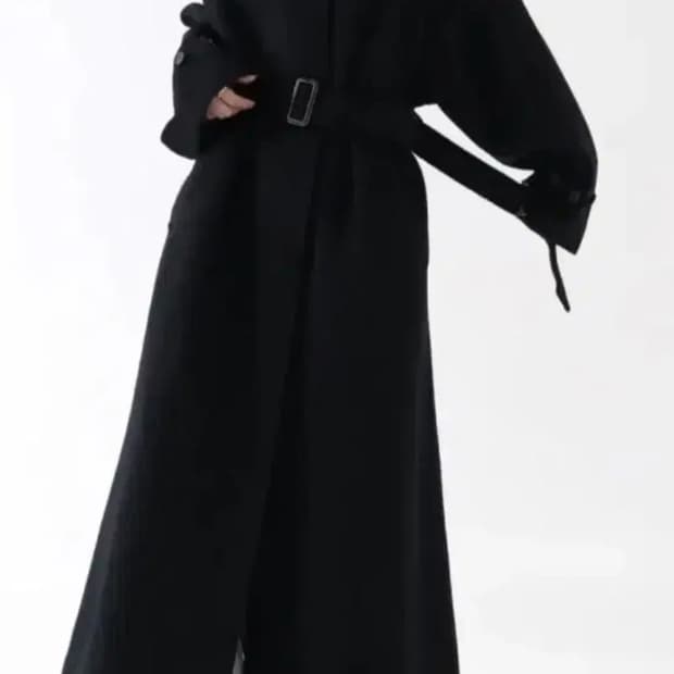 트리밍버드 트라움 롱코트 블랙