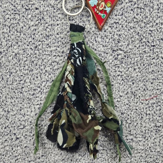 핸드메이드 커스텀 패치 반다나 카라비너 키링 ( OS ) / 11678