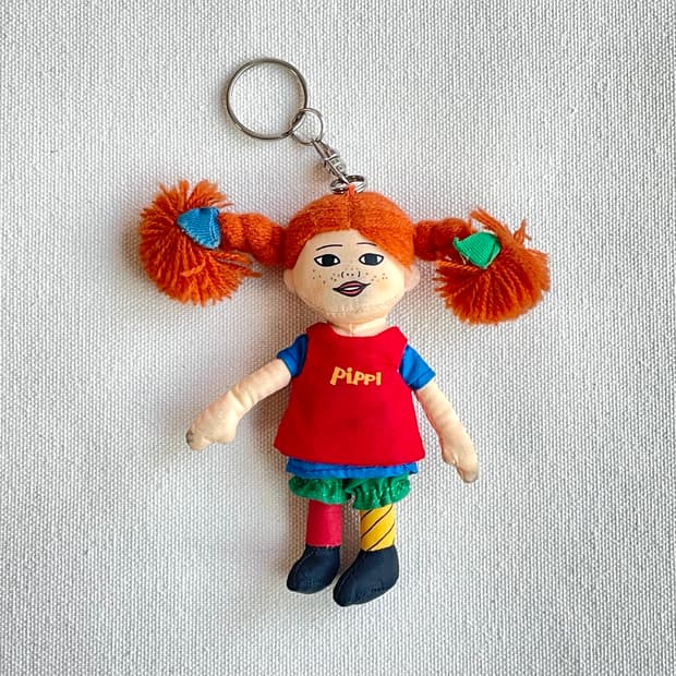 말괄량이 삐삐 인형 키링 열쇠고리 악세사리 캐릭터 참 인형 옷 입히기