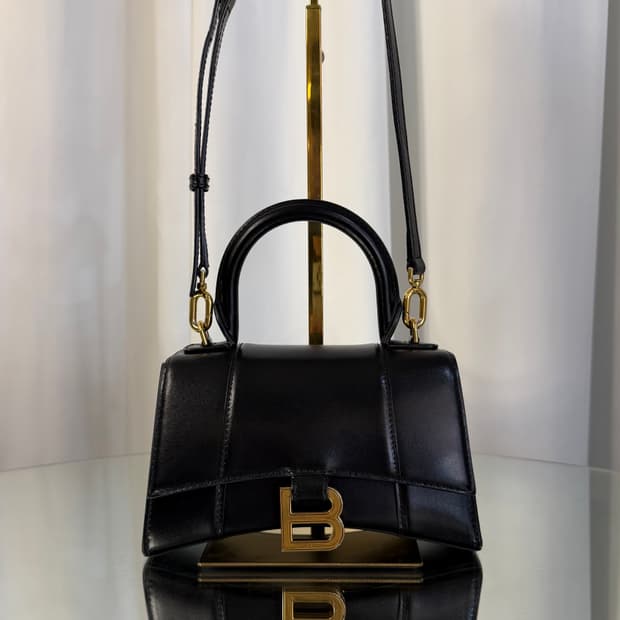 발렌시아가 아워글래스 탑핸들 토트백 XS