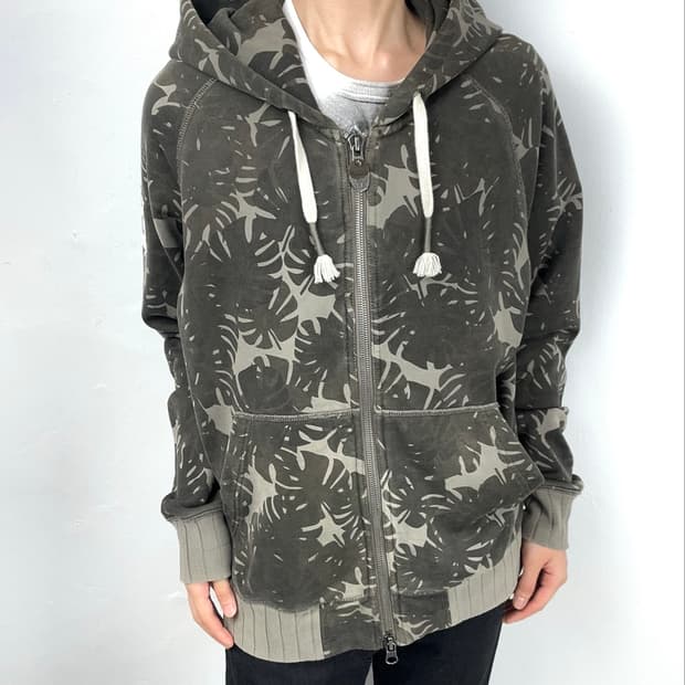 Armani Jeans Hidden Jungle Zip-Up Hoodie