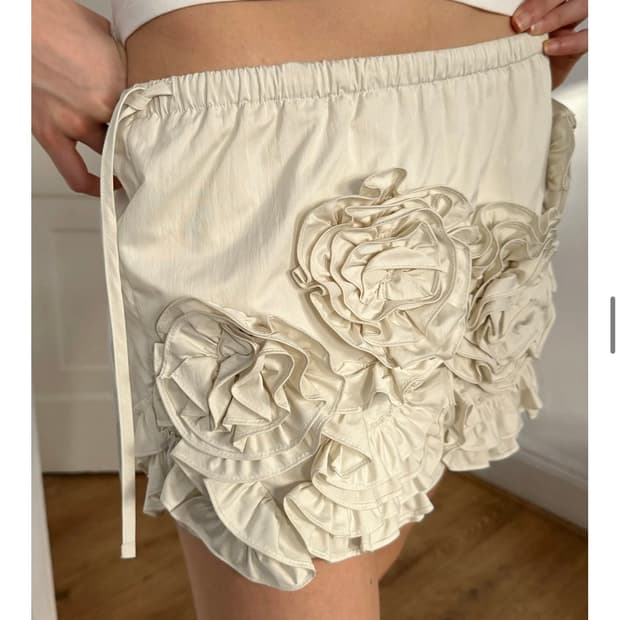 SINOON(시눈) Rose Frill Mini Skirt
