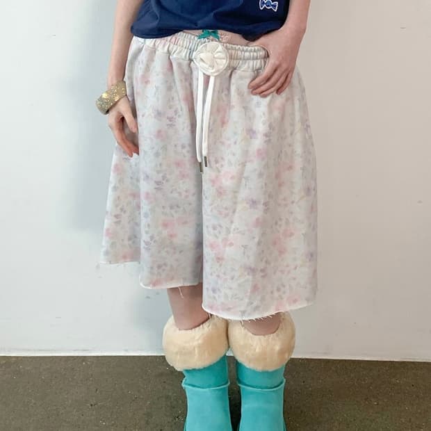 샵페어리 플라워 버뮤다 팬츠 flower bermuda pants