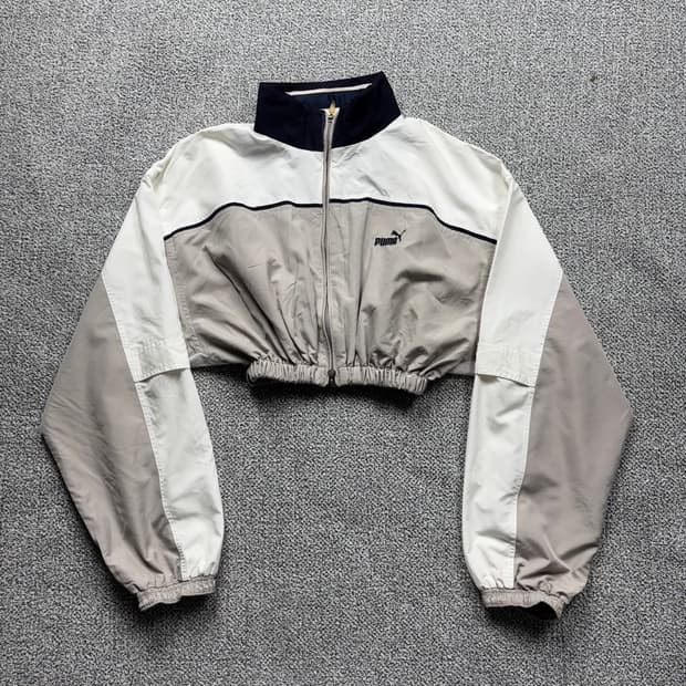 푸마 크롭 투톤 바람막이