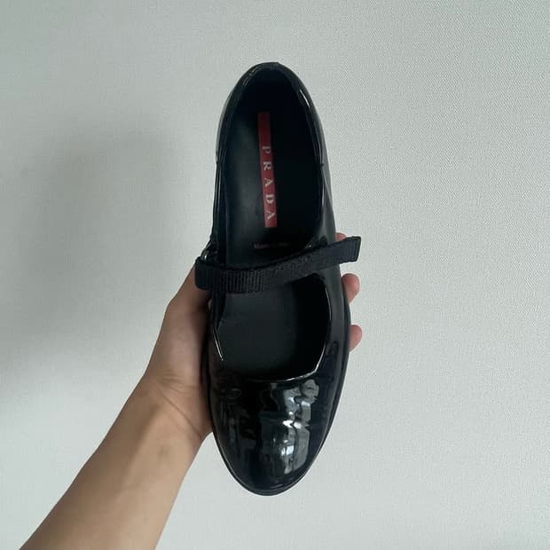 프라다 스포츠 patent mary jane shoes 245