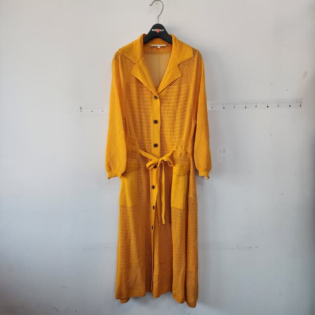 지스튜디오 옐로우 니트 롱 원피스