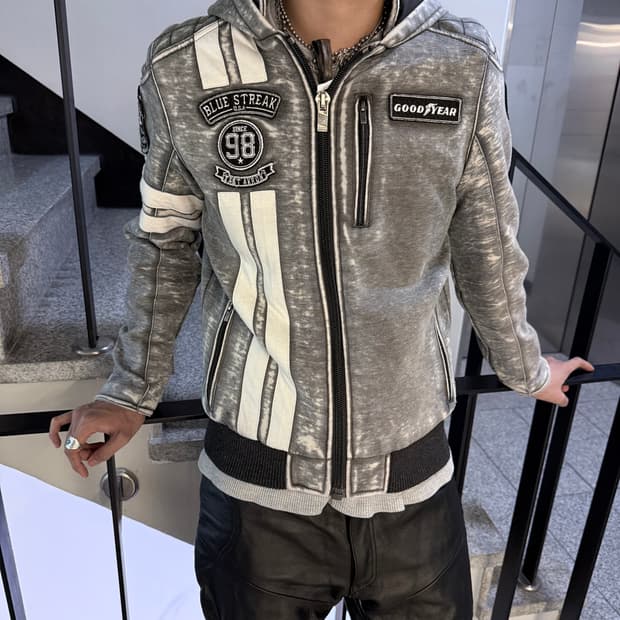 dyed washing patch jacket