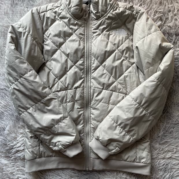 노스페이스 다이아몬드 퀼팅 자켓 아이보리