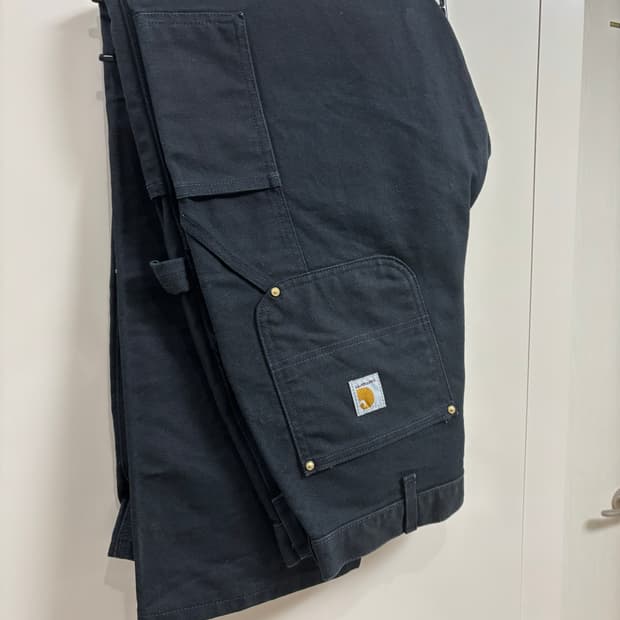 [34x30] 칼하트 B01 더블니 워크팬츠 블랙