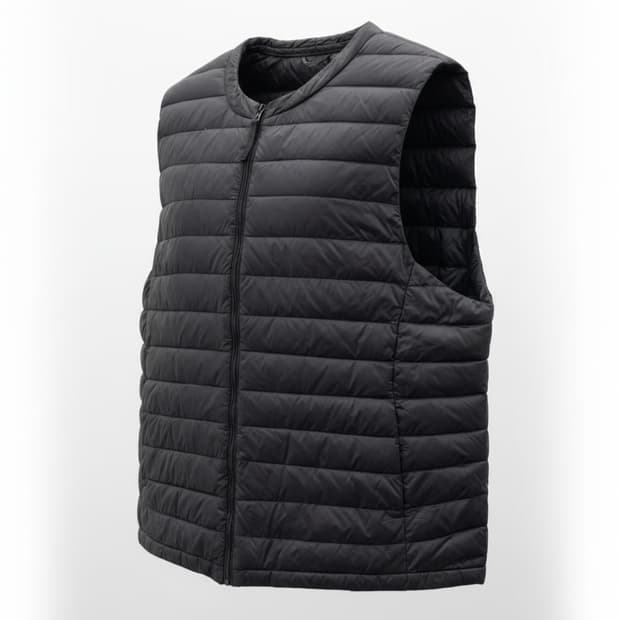 빈티지 덕다운 지퍼 경량패딩 조끼 1817