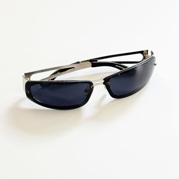 90s DDG 무테 실버 메탈 스퀘어 빈티지 선글라스