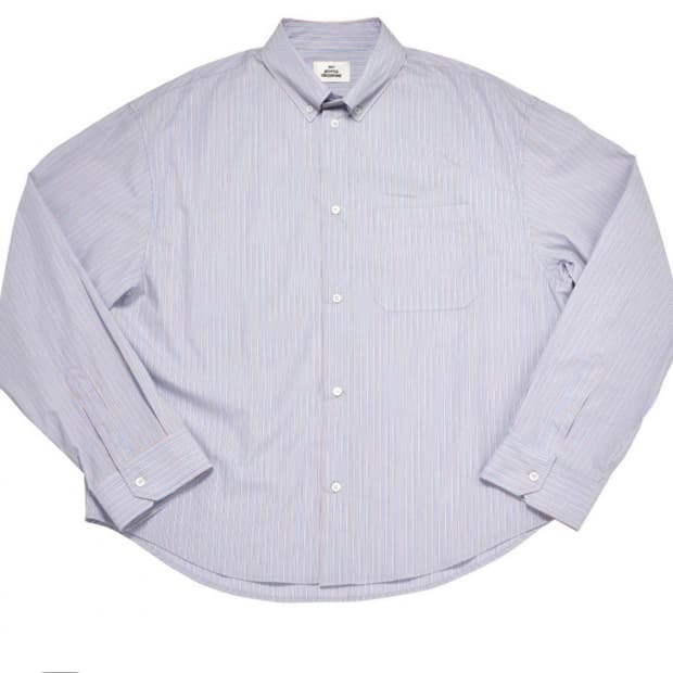 [새상품] MJD 크롭 스트라이프 셔츠 블루