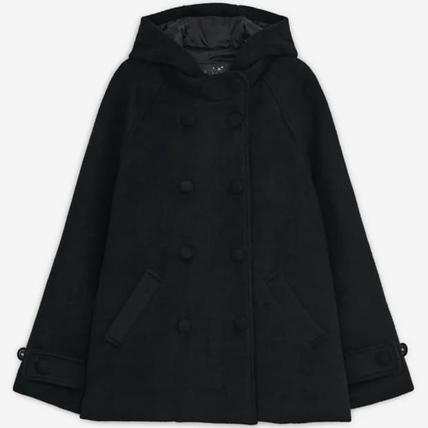 허그유어스킨 후드 하프 코트