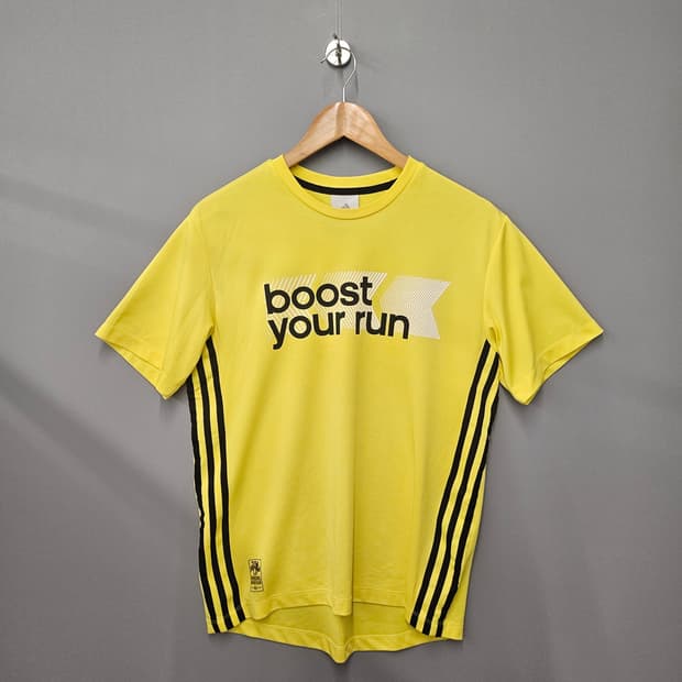 아디다스 기능성 반팔 티셔츠 옐로우