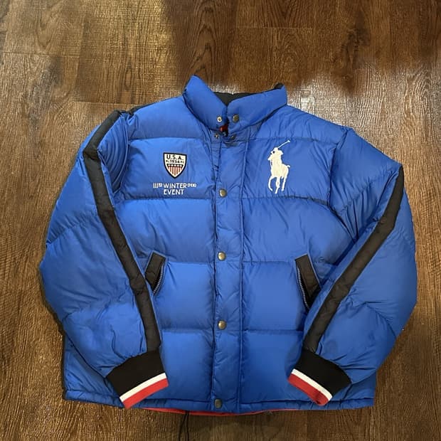 폴로 랄프로렌 빅포니 USA 올림픽 로고 다운 패딩 자켓