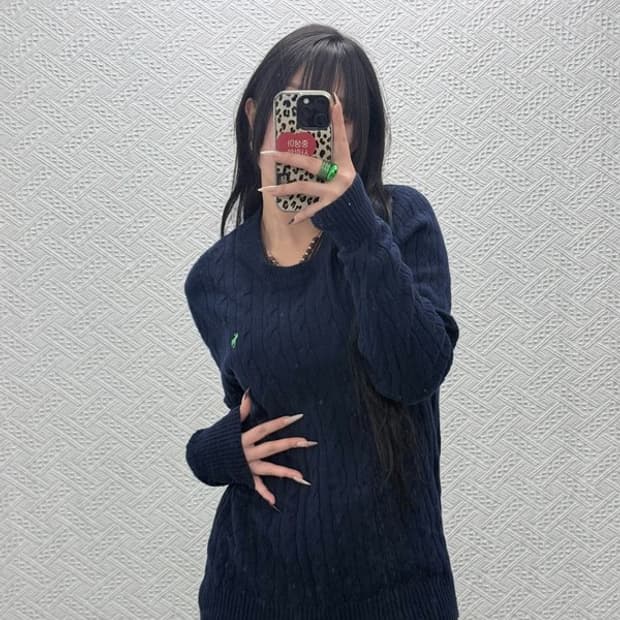 아베크롬비 빈티지 모던 캐주얼 꽈배기 니트 S C08495