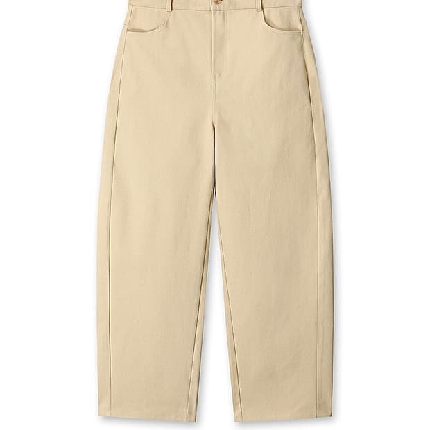 (새상품 택포가격) 후러브스아트 트위스트볼륨커브드코튼팬츠 베이지 XL