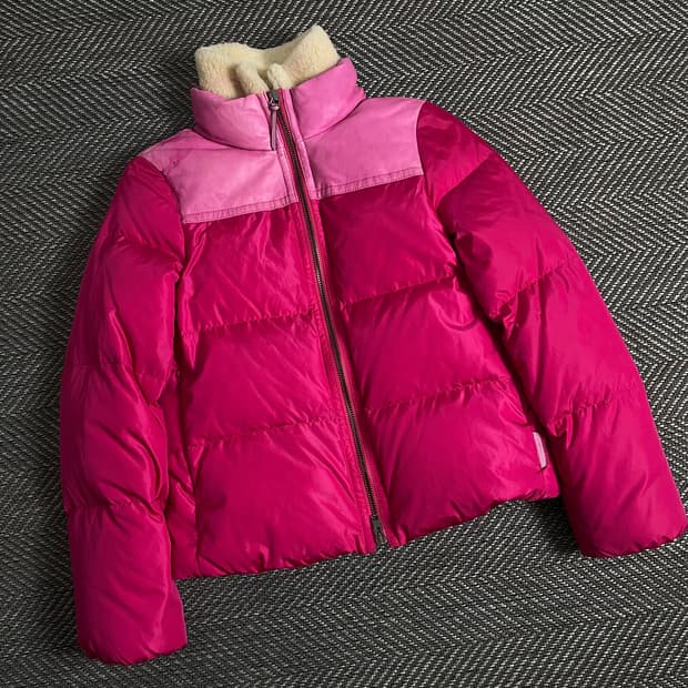 코치 우먼스 쉐르파 이너 다운 크롭 패딩 핑크 y 2861