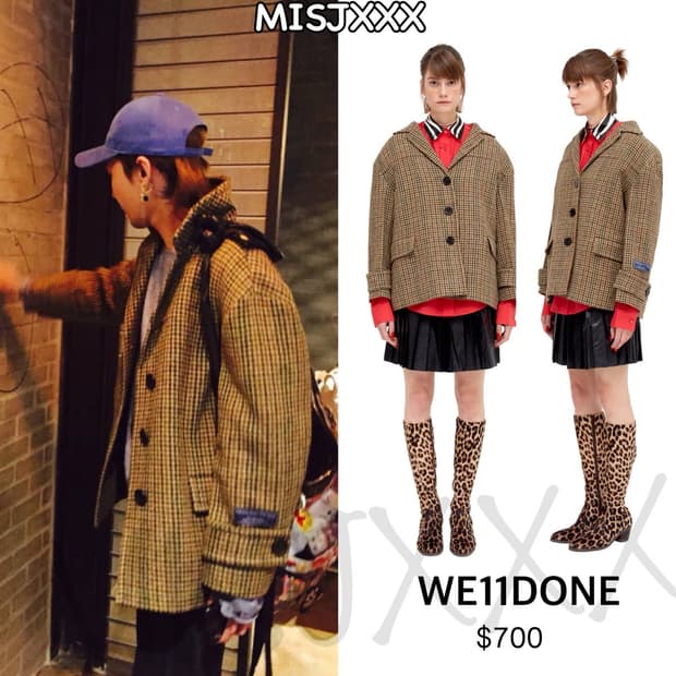 We11done 웰던 박시 체크 블레이져 자켓 / L