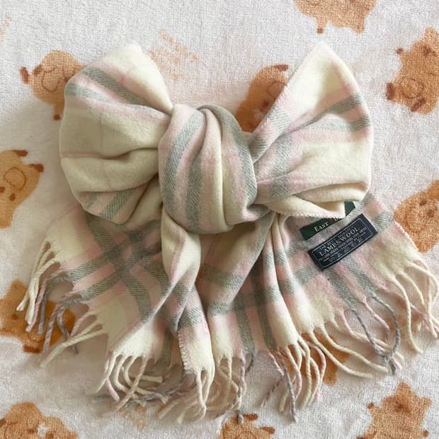 모리걸 빈티지 east boy 이스트보이 체크 머플러 💛💗🩶